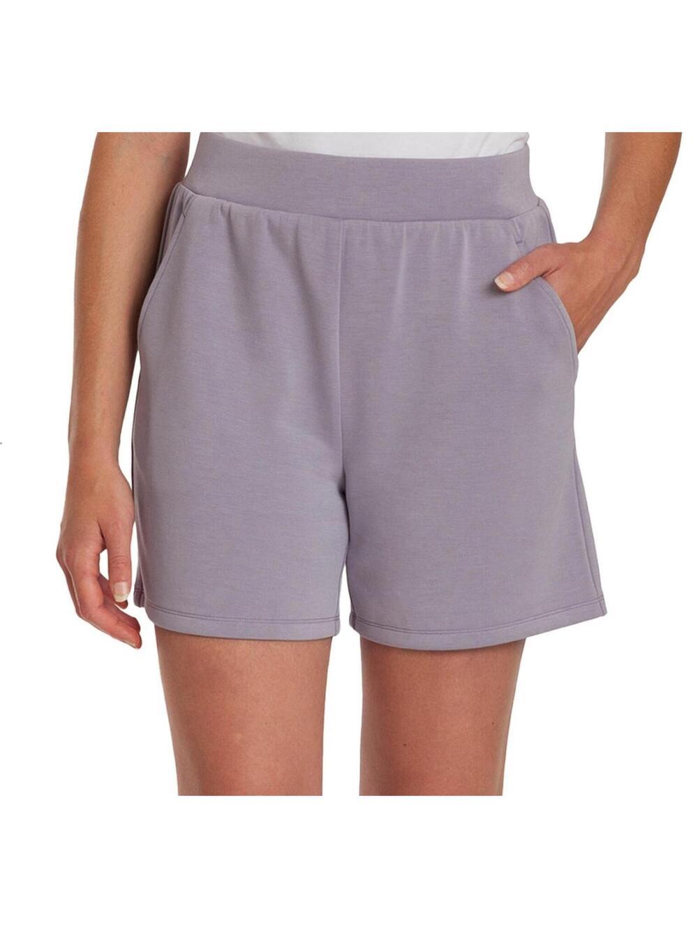 NWT LazyPants Women's Luxe Shorts Lilac Graywith pockets size Small